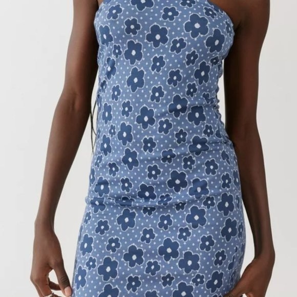 Urban Outfitters Dresses & Skirts - Urban Outfitters -  Kristy Printed Tube Dress, Blue | Size Large